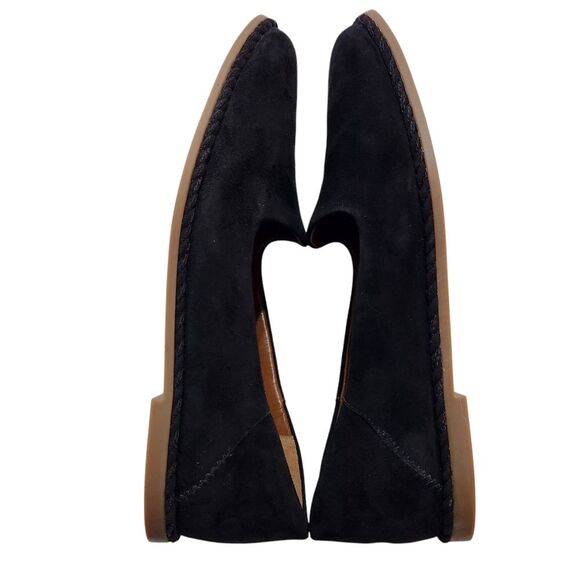 Franco Sarto Jasmine Loafers Black Suede Leather Flats Women's Size 7.5 - Picture 3 of 9
